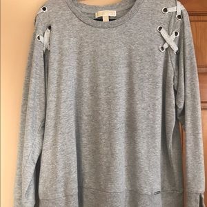 Michael Kors XL Silver Long Sleeve Top